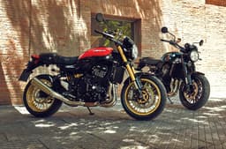 The Kawasaki Z900RS features revisions to its powertrain, chassis, and electronics package for 2026.