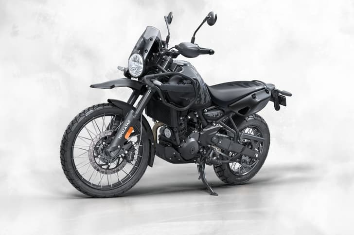 Royal Enfield Himalayan 450 Mana Black left front three quarter