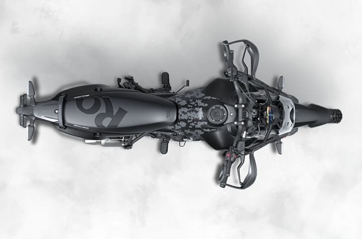 Royal Enfield Himalayan 450 Mana Black top-down angle 