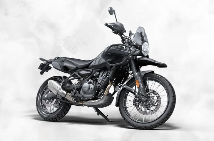Royal Enfield Himalayan 450 Mana Black front three quarter