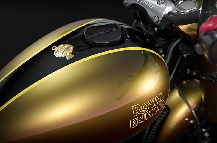 125th Anniversary Special Edition Royal Enfield Classic 650 tank