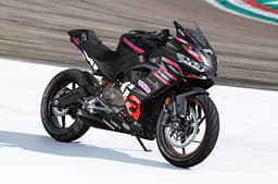Aprilia RS 457 GP replica front right static on track