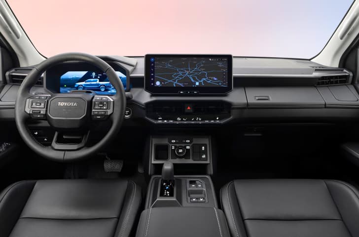 Toyota Hilux EV dashboard and screens