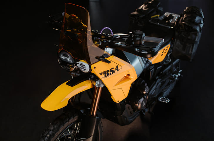 Gets adventure bike elements like a tall front beak and extended tank shrouds.