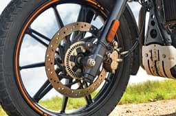 Braking is handled by a 300mm disc at the front and a 240mm disc at the rear.