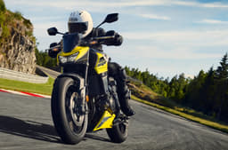 Mechanically, the motorcycle remains unchanged and continues to use the same 755cc liquid-cooled parallel-twin engine.