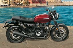 Honda CB350RS in red right side profile