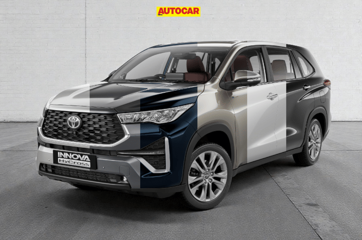 Toyota Innova Hycross all colours 