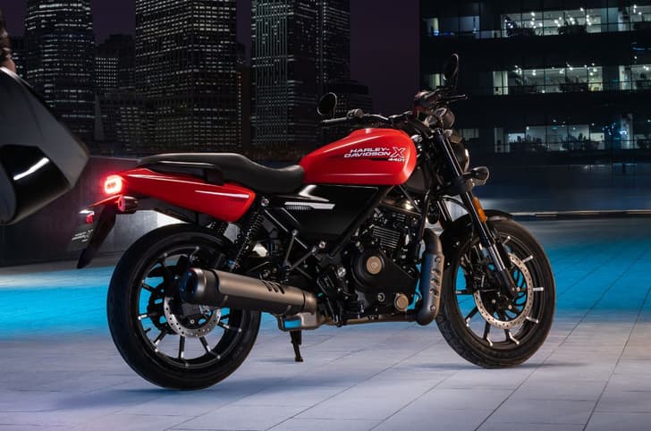 Harley Davidson X440 T rear three quarter red real-life shot