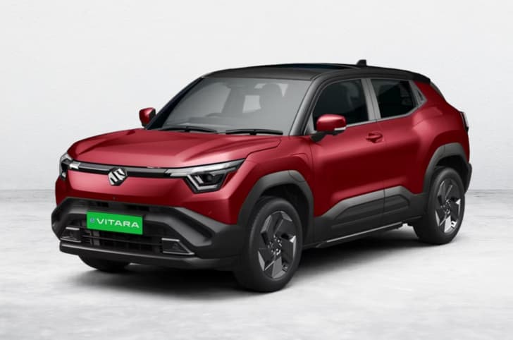 Maruti e Vitara Opulent Red with black roof