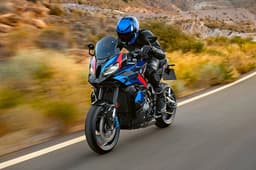 BMW M 1000 XR left front three quarter riding shot