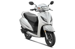 Honda Activa white colour front right side static in studio