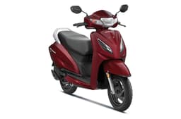 Honda Activa red colour front right side static in studio