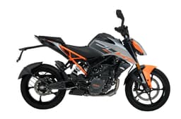 KTM 160 Duke grey colour right side profile static in studio