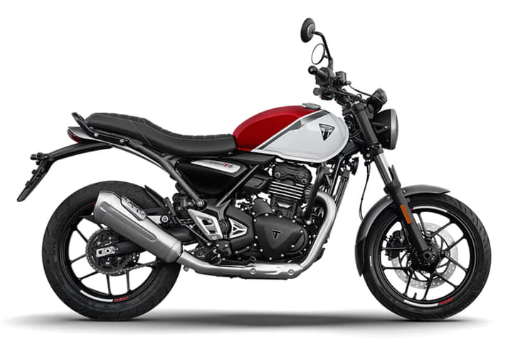 Triumph Speed T4 right side profile red with white
