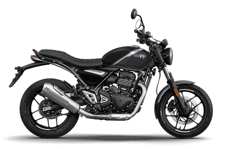 Triumph Speed T4 right side profile black and grey