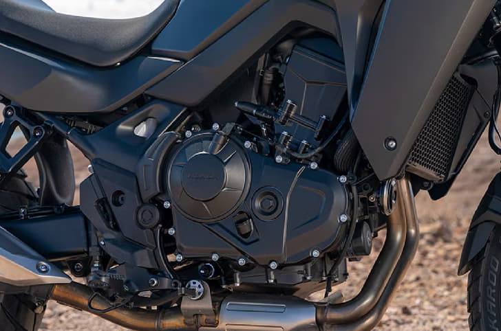 The 755cc, parallel-twin, liquid-cooled engine makes 91.7hp and 75Nm.