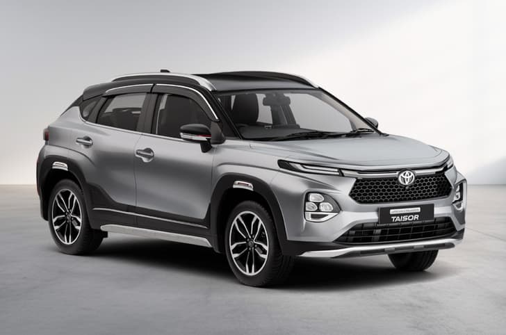 Toyota Taisor enticing silver roof and black roof dual tone exterior colour