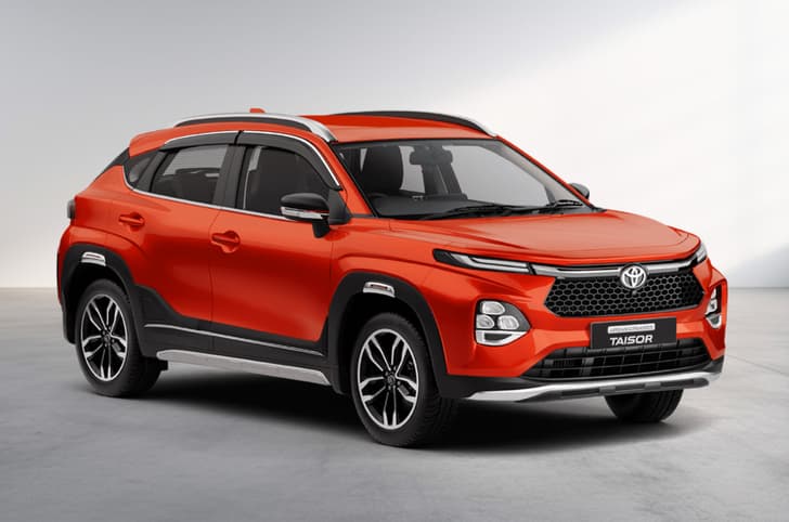 Toyota Taisor lucent orange exterior colour