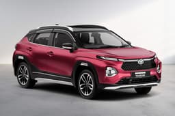 Toyota Taisor sportin red with black roof dual tone exterior colour