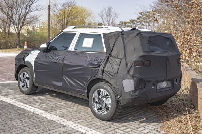 2025 Hyundai Venue spy shot rear quarter