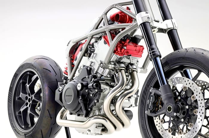 Honda unveils world’s first electrically compressed V3 motorcycle engine