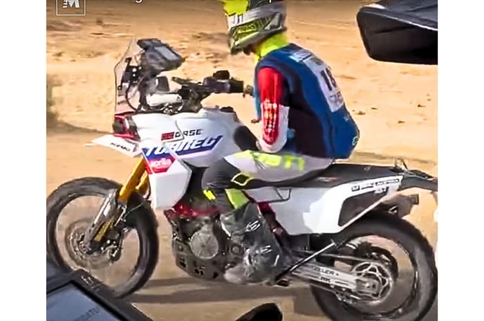 Aprilia Tuareg 457 rally bike spotted for the first time