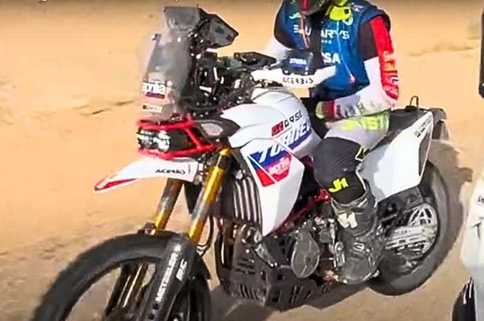 Aprilia Tuareg 457 rally bike spotted for the first time