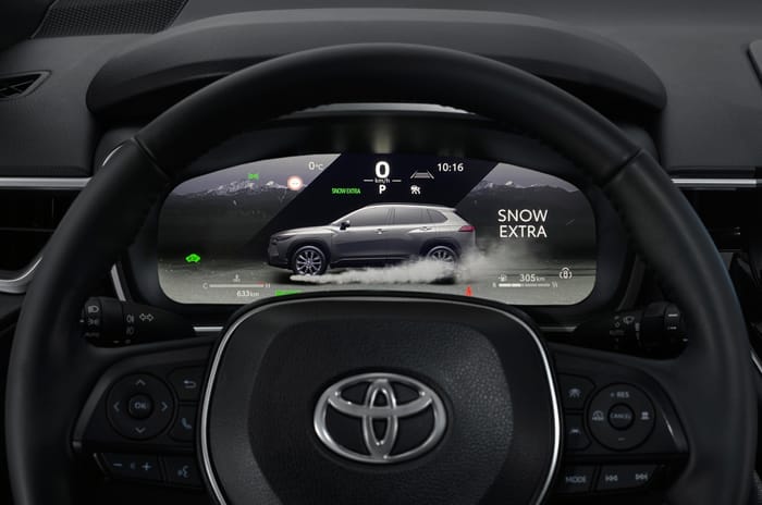 2025 Toyota Corolla Cross instrument cluster snow mode