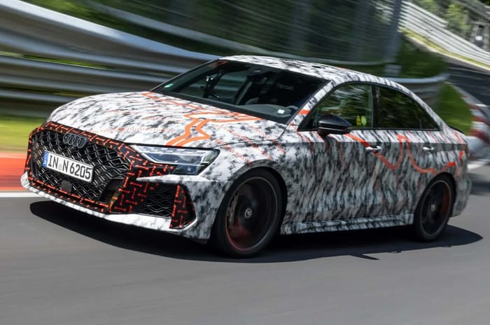 Audi RS3 sedan at Nurburgring