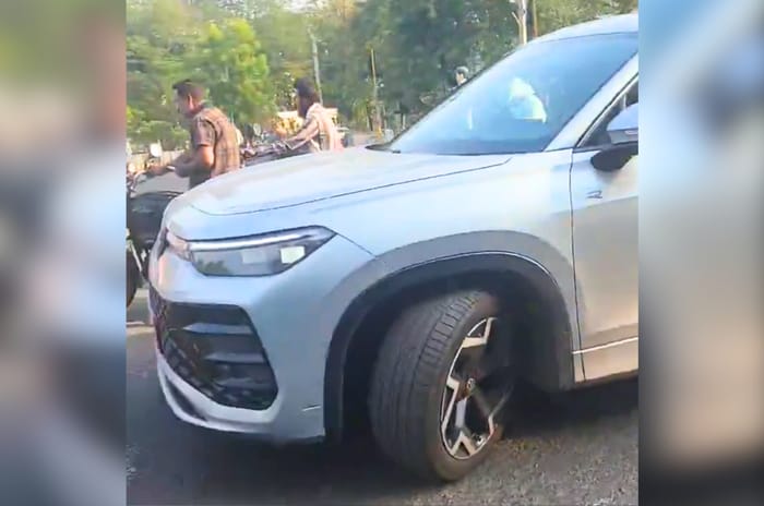 Volkswagen Tayron 3-row SUV spied in India for the first time