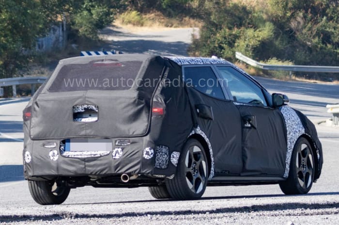 New Hyundai i20 rear right spied