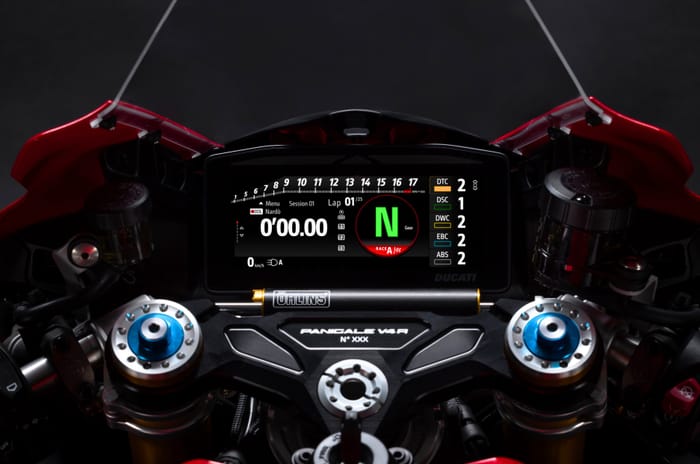 Ducati Panigale V4 R display Ducati Panigale V4 R display