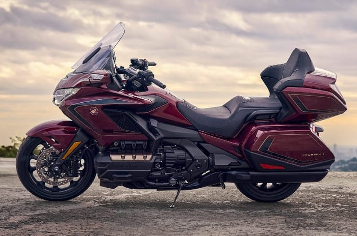 Honda GL1800 front left side static on highway