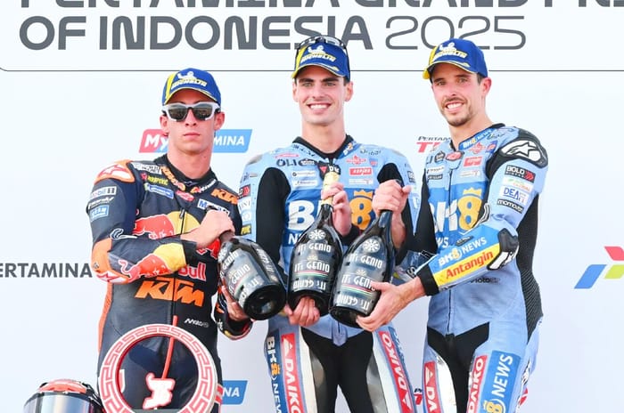 2025 Indonesia MotoGP race podium