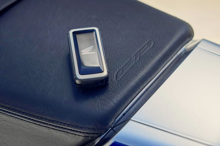 Honda CB1000F key fob on seat