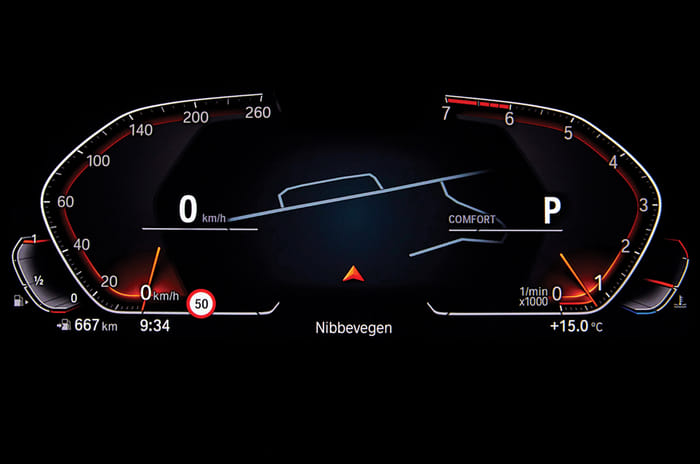 BMW 3-series instrument cluster