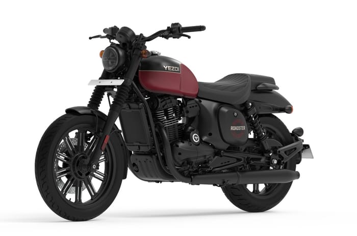 Yezdi Roadster front left side static in studio