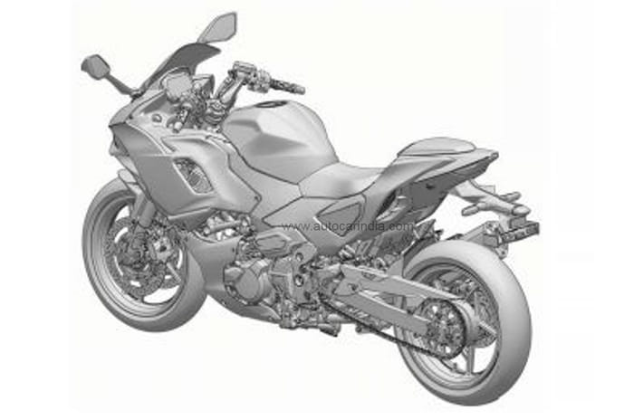 Kawasaki Ninja 7 Hybrid, Z e-1 electric bike designs patented in India
