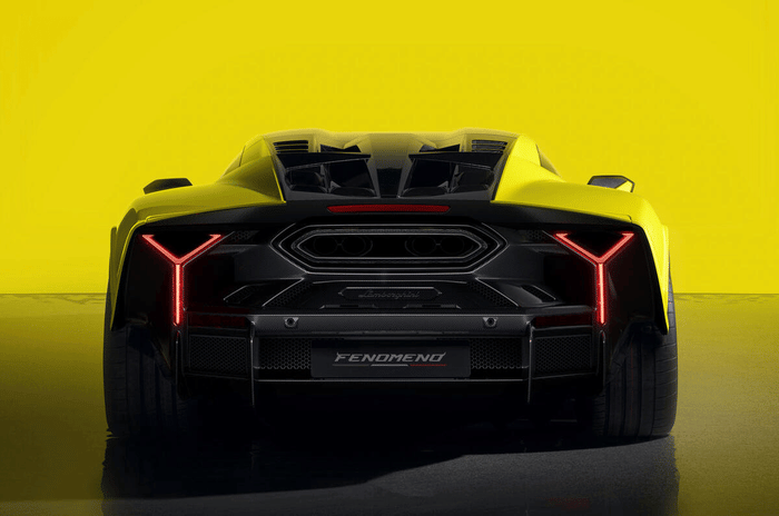 Lamborghini Fenomeno exterior yellow colour rear section