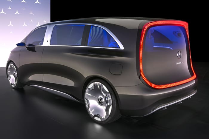 New Mercedes V Class previewed with Vision V electric MPV concept