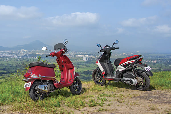 Aprilia SR 150 vs Vespa SXL 150 comparison