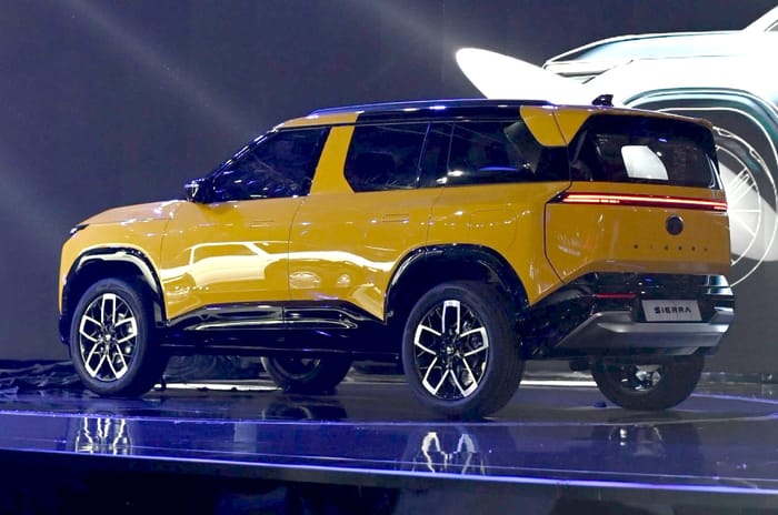 Tata Sierra Auto Expo 2025 rear Tata Sierra Auto Expo 2025 rear