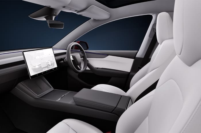 Tesla Model Y white interior option for India spec model