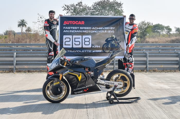 258kph: Autocar India sets new Indian top speed record with Ultraviolette F99