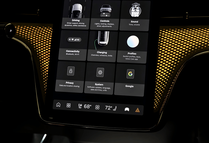 Volvo EX90 infotainment Volvo EX90 infotainment