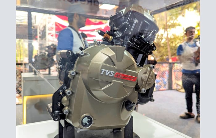 New TVS 300cc engine shown at MotoSoul 2024, makes 35hp