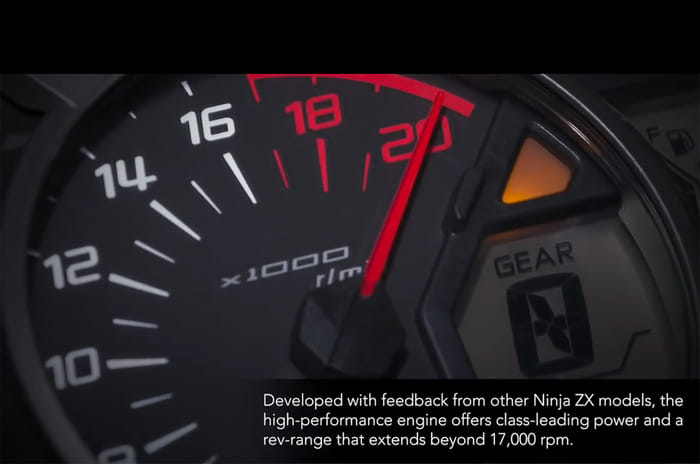 Kawasaki ZX-25R to redline at 17,000rpm