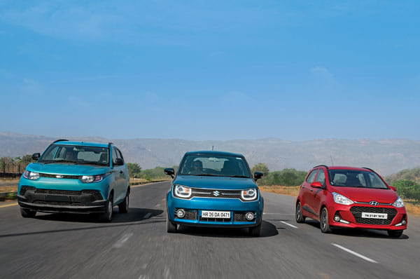 Maruti Ignis vs Grand i10 vs KUV 100 diesel comparison