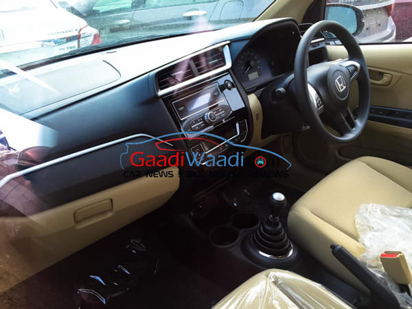 Honda Amaze facelift with new interior revealed